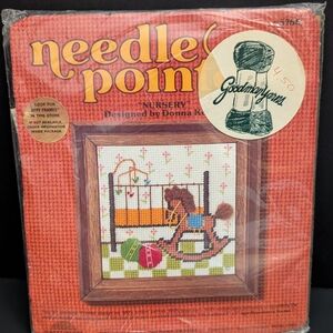 Needlepoint Nursery Kit with Rocking Horse Design